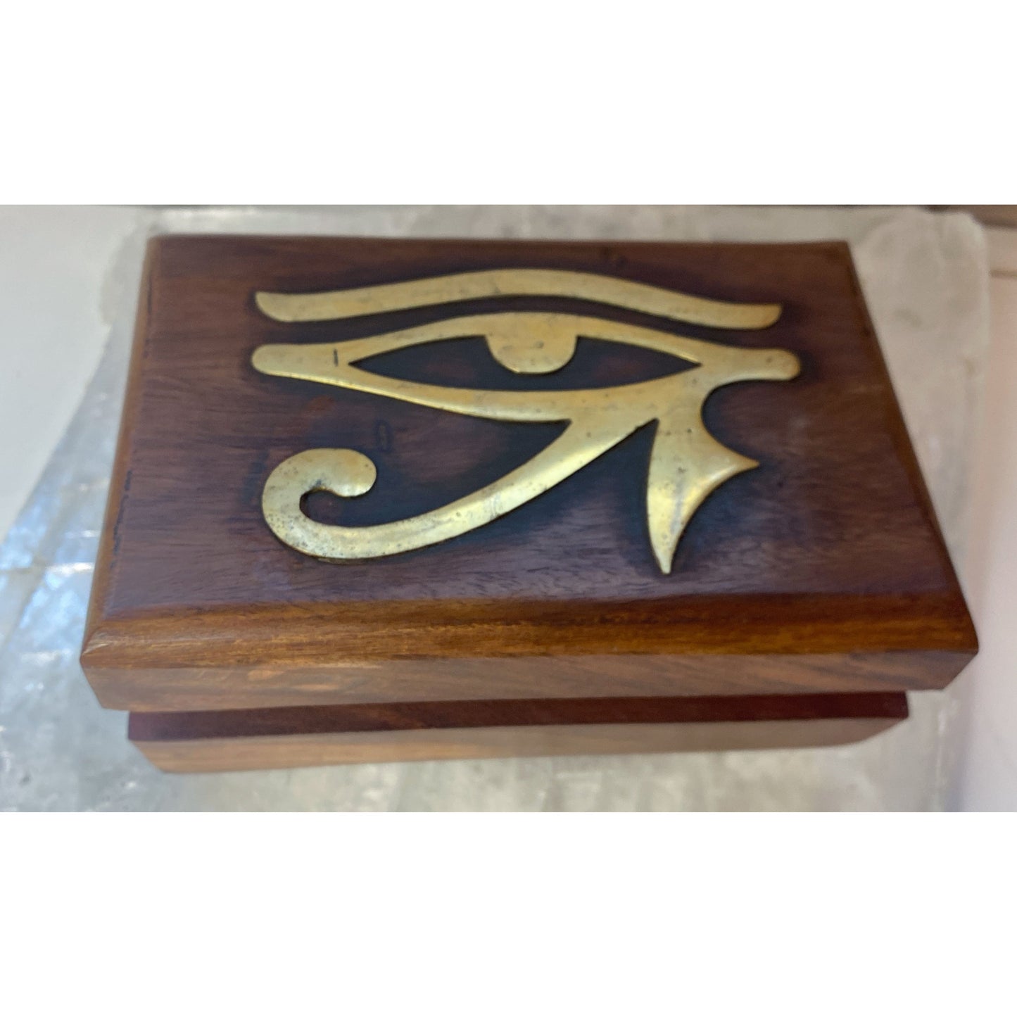 Egyptian Eye of Horus 4x6 Wooden Box