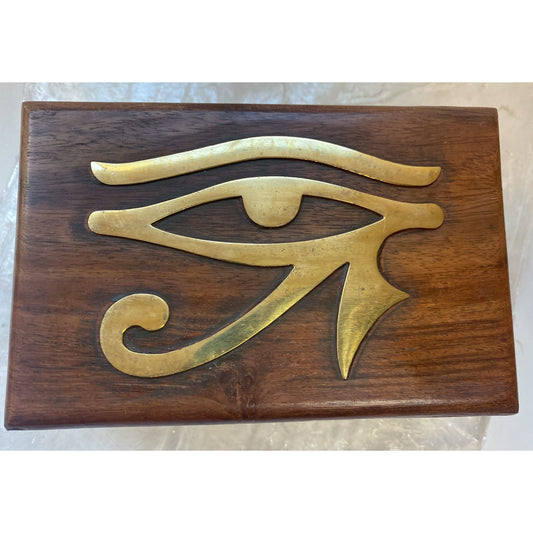 Egyptian Eye of Horus 4x6 Wooden Box