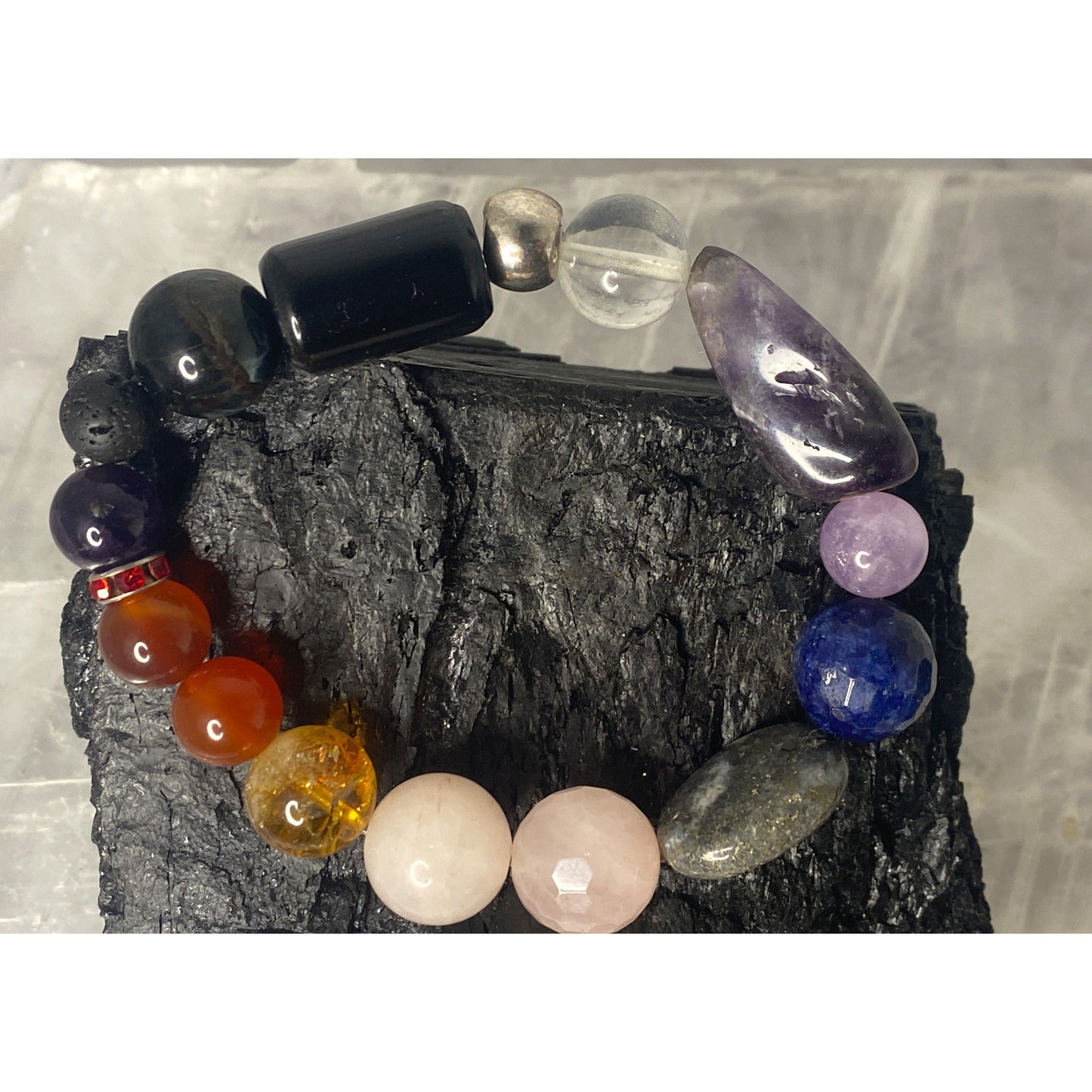 10 Gemstone Chakra Alignment Stretchy Bracelet