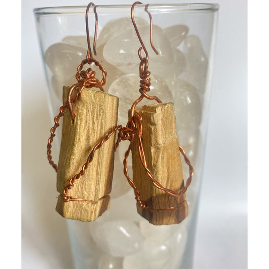 Palo Santo & Copper Earrings