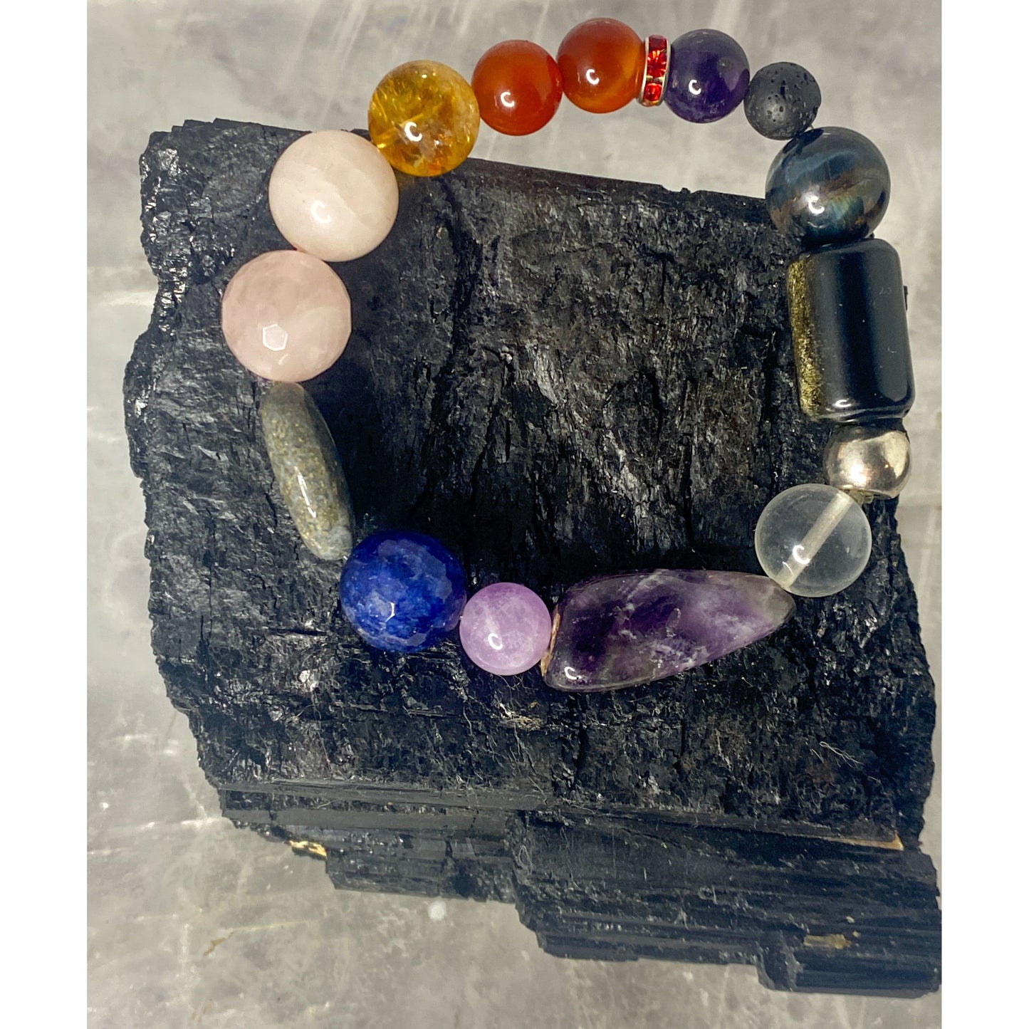 10 Gemstone Chakra Alignment Stretchy Bracelet