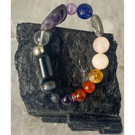 10 Gemstone Chakra Alignment Stretchy Bracelet