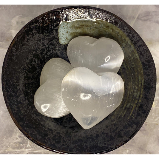 Selenite Mini Hearts