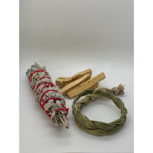 Smudge Set - White Sage, Sweetgrass, Palo Santo