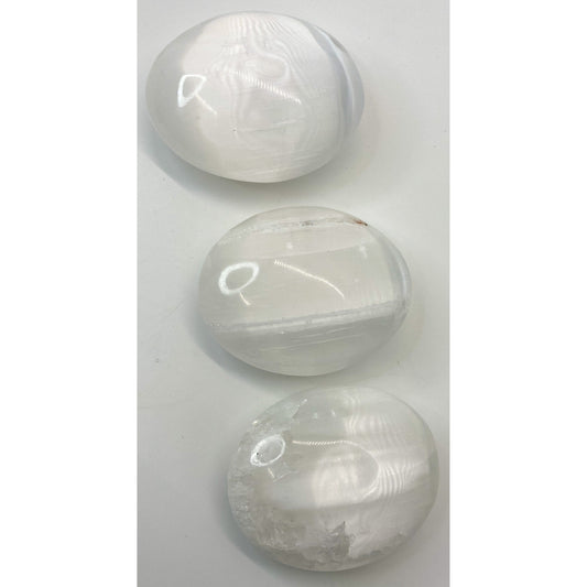 Selenite Palm Stone