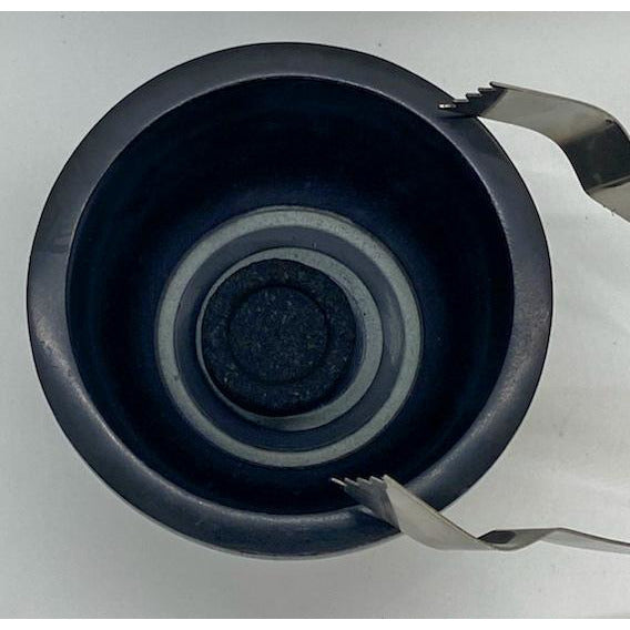 Triple Moon Soapstone Incense Burner and Tong Set