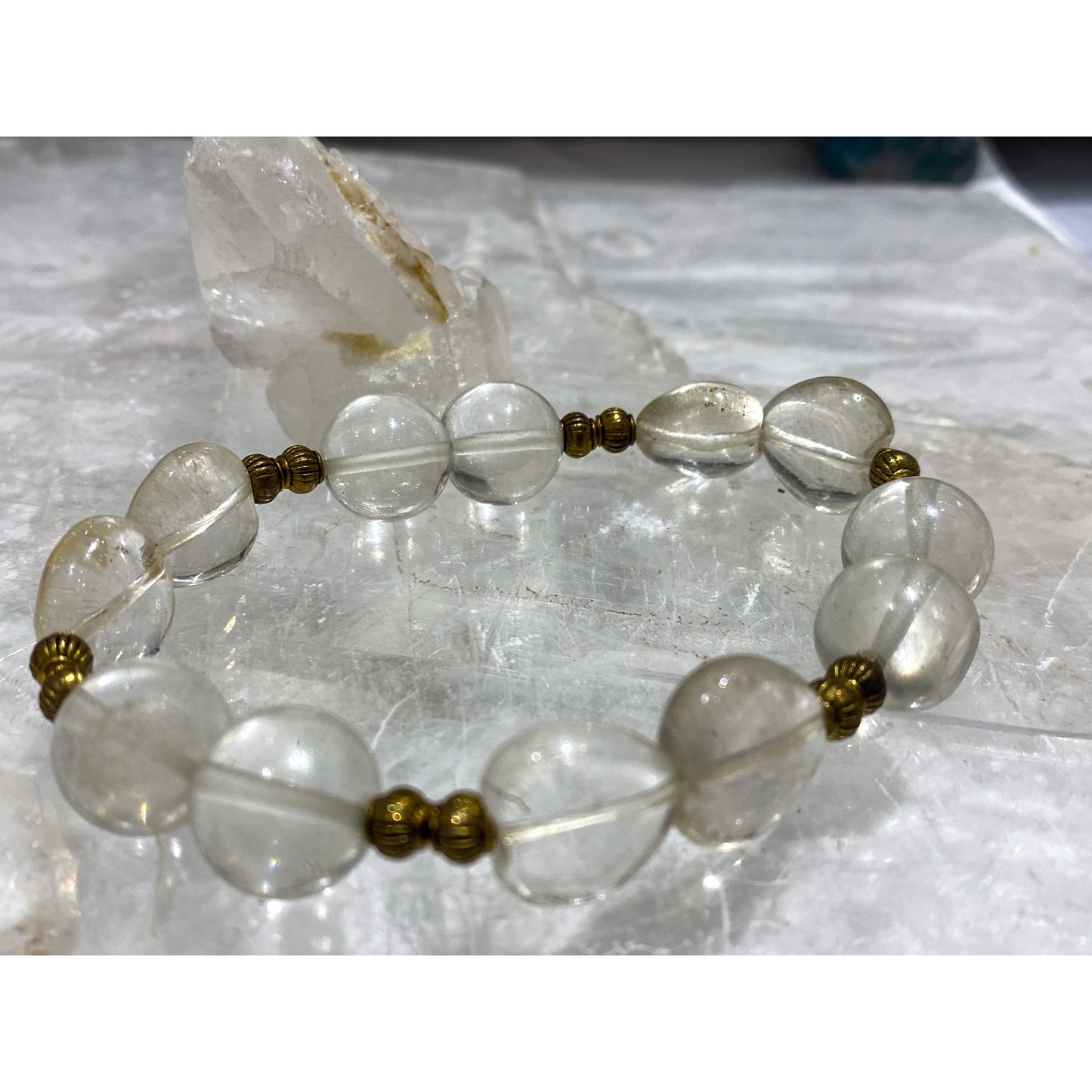 Clear Quartz Heart Bracelet