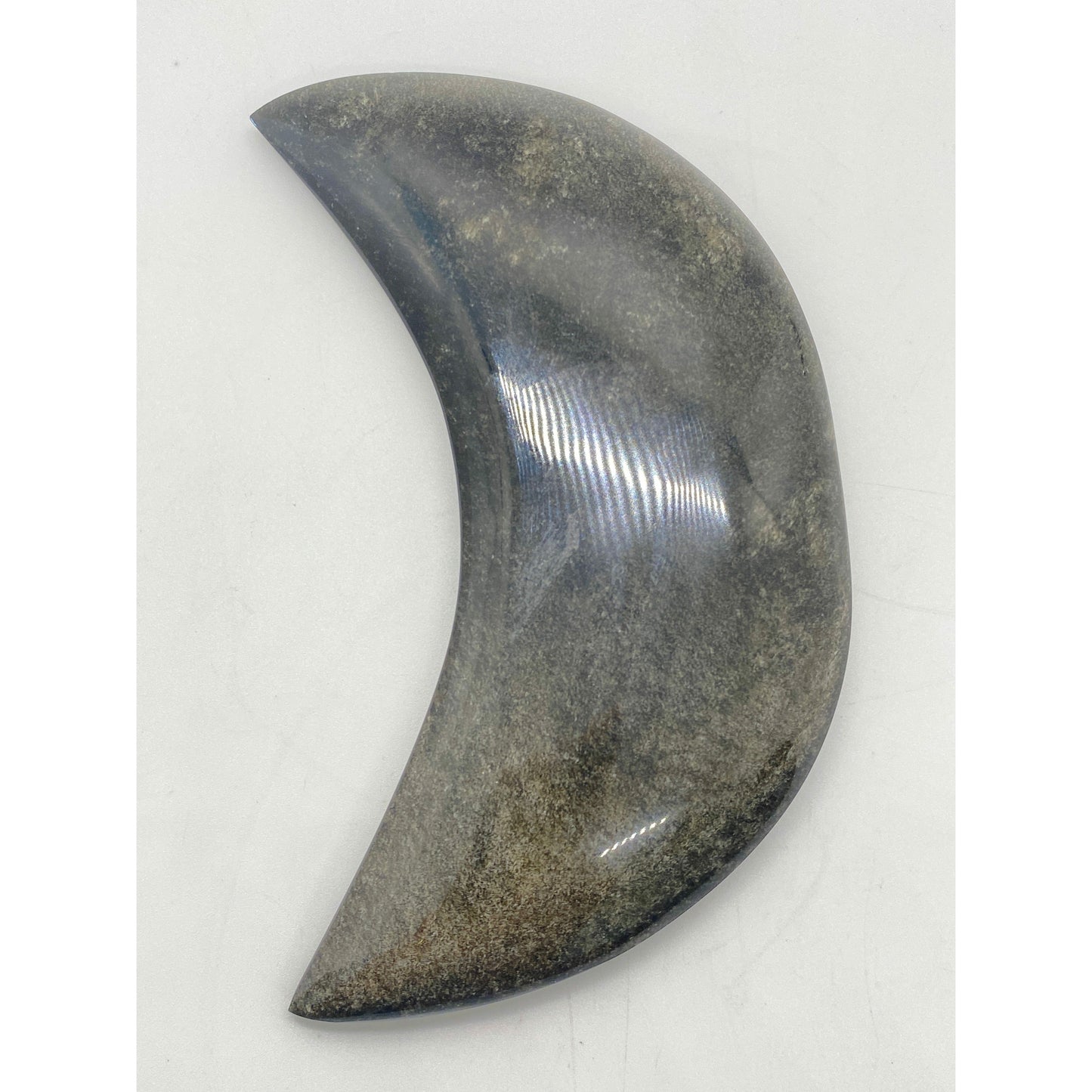Gold Sheen Obsidian Crescent Moon