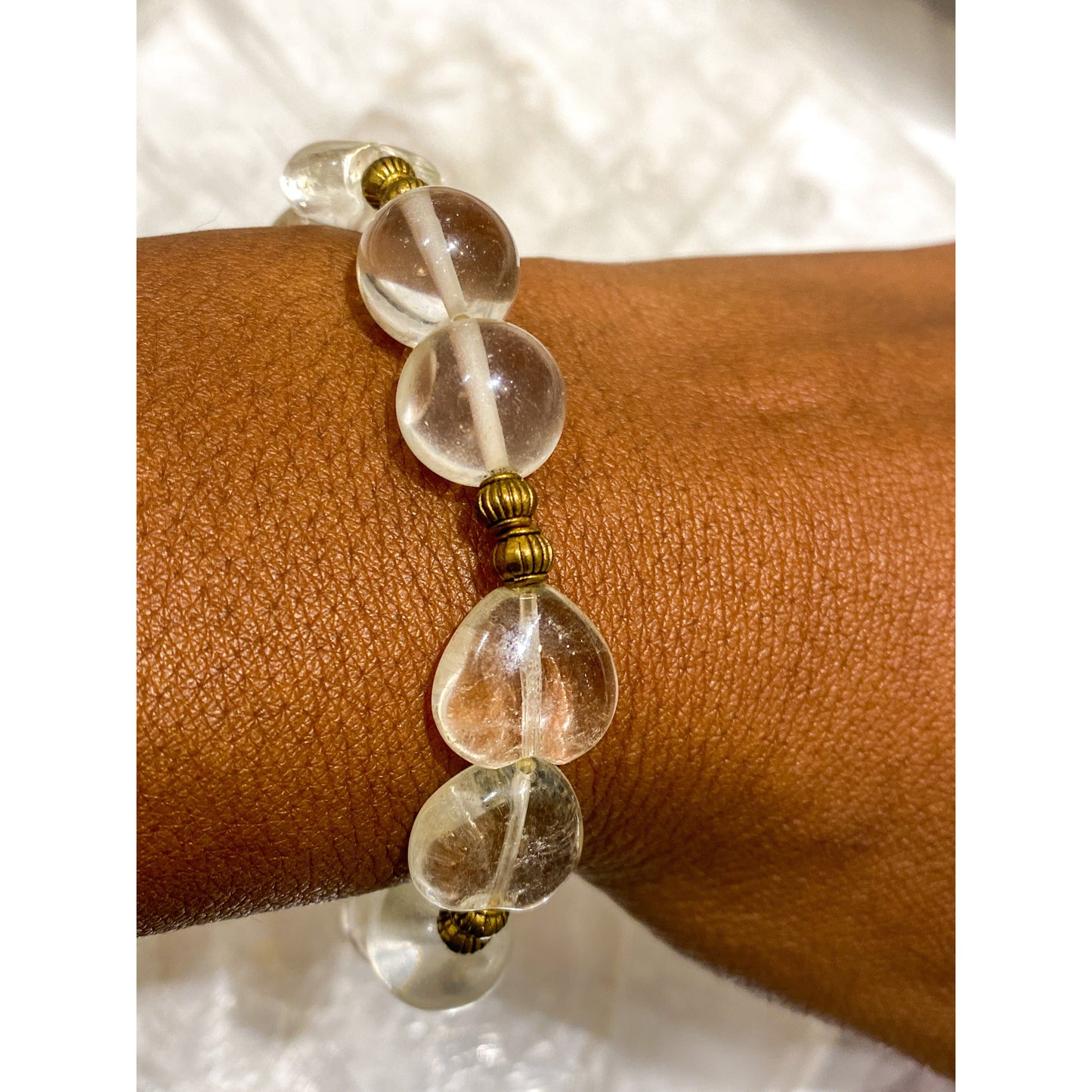 Clear Quartz Heart Bracelet