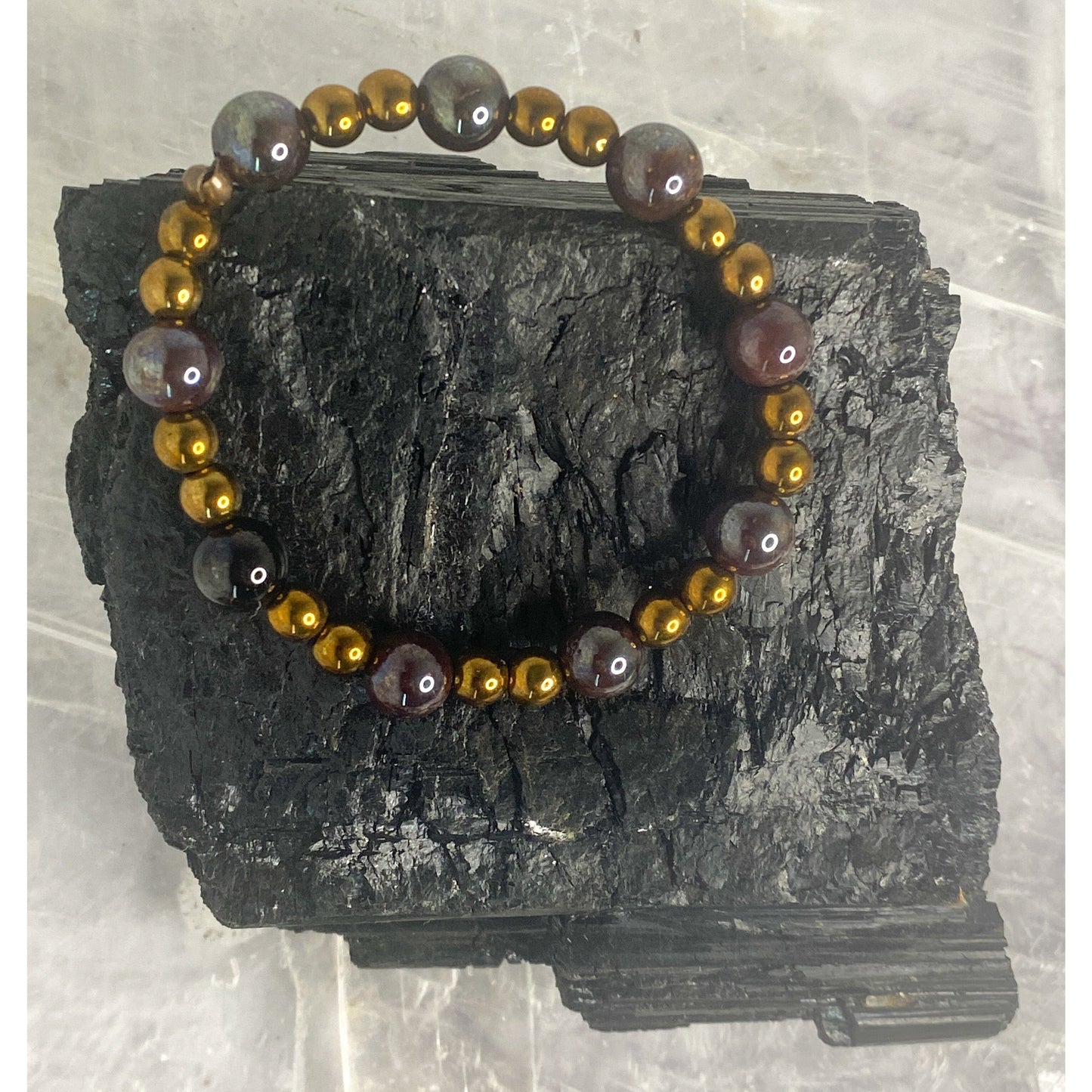 Hematite Stretchy Bracelet- Multicolor