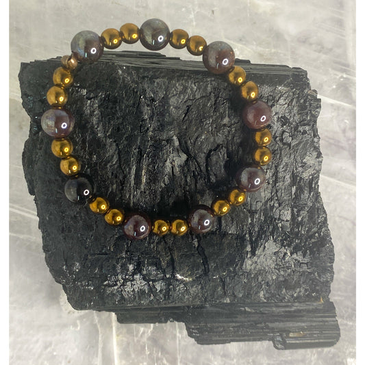 Hematite Stretchy Bracelet- Multicolor