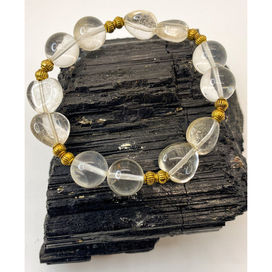 Clear Quartz Heart Bracelet