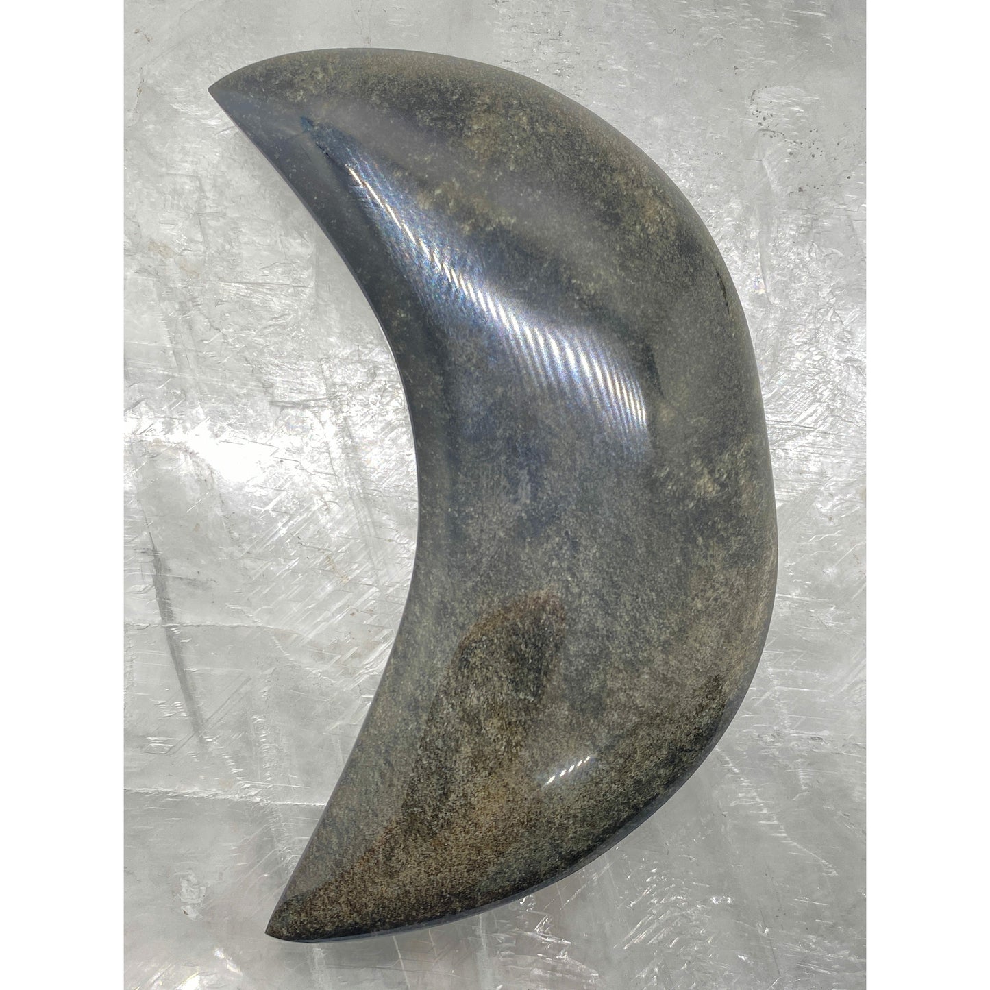 Gold Sheen Obsidian Crescent Moon