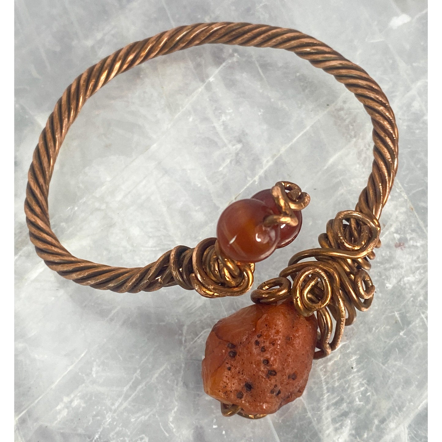 Carnelian & Copper Bracelet