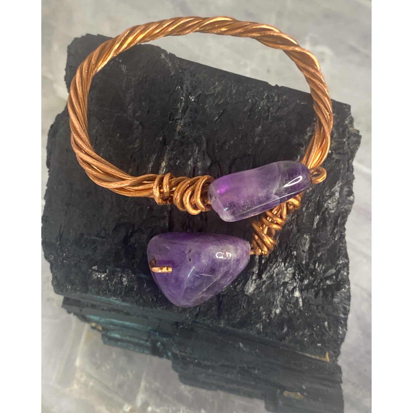 Amethyst & Copper Bracelet