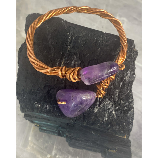 Amethyst & Copper Bracelet